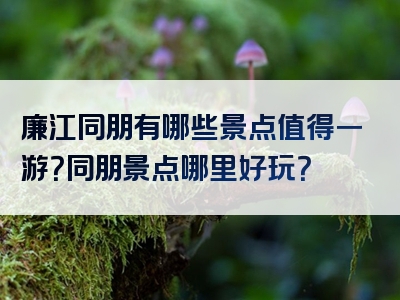 廉江同朋有哪些景点值得一游？同朋景点哪里好玩？