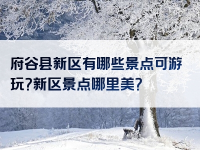 府谷县新区有哪些景点可游玩？新区景点哪里美？