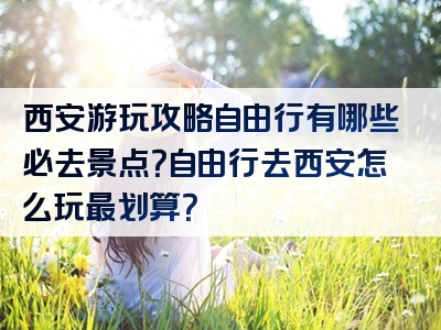 西安游玩攻略自由行有哪些必去景点？自由行去西安怎么玩最划算？