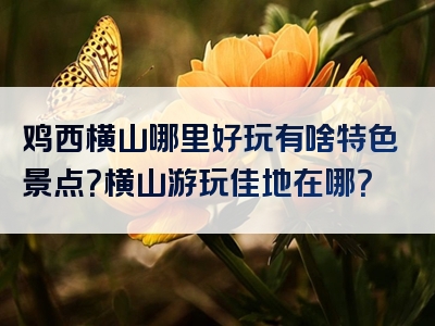 鸡西横山哪里好玩有啥特色景点？横山游玩佳地在哪？