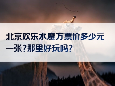 北京欢乐水魔方票价多少元一张？那里好玩吗？