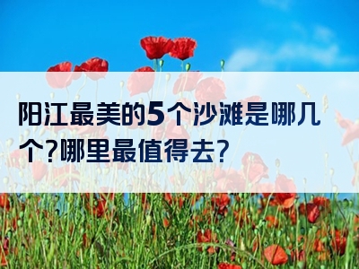 阳江最美的5个沙滩是哪几个？哪里最值得去？