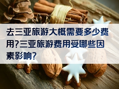 去三亚旅游大概需要多少费用？三亚旅游费用受哪些因素影响？