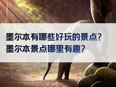 墨尔本有哪些好玩的景点？墨尔本景点哪里有趣？