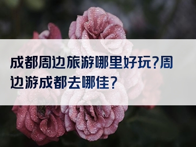 成都周边旅游哪里好玩？周边游成都去哪佳？