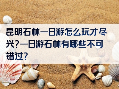 昆明石林一日游怎么玩才尽兴？一日游石林有哪些不可错过？