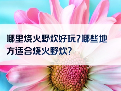 哪里烧火野炊好玩？哪些地方适合烧火野炊？