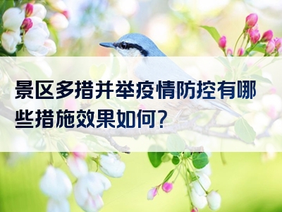 景区多措并举疫情防控有哪些措施效果如何？