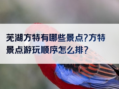 芜湖方特有哪些景点？方特景点游玩顺序怎么排？