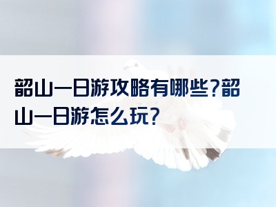 韶山一日游攻略有哪些？韶山一日游怎么玩？