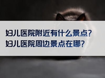 妇儿医院附近有什么景点？妇儿医院周边景点在哪？