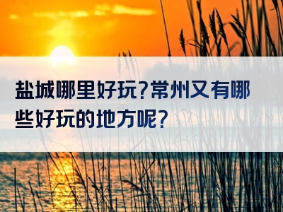 盐城哪里好玩？常州又有哪些好玩的地方呢？