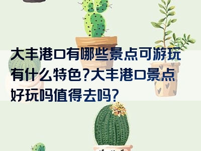 大丰港口有哪些景点可游玩有什么特色？大丰港口景点好玩吗值得去吗？