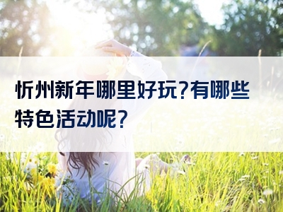 忻州新年哪里好玩？有哪些特色活动呢？