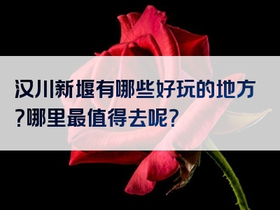 汉川新堰有哪些好玩的地方？哪里最值得去呢？