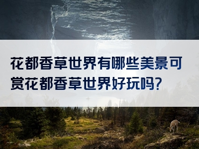 花都香草世界有哪些美景可赏花都香草世界好玩吗？