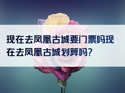 现在去凤凰古城要门票吗现在去凤凰古城划算吗？