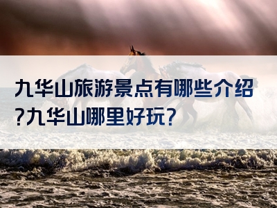 九华山旅游景点有哪些介绍？九华山哪里好玩？