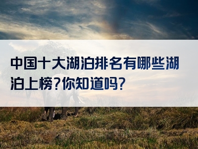 中国十大湖泊排名有哪些湖泊上榜？你知道吗？