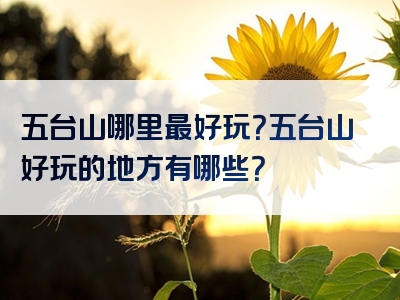 五台山哪里最好玩？五台山好玩的地方有哪些？