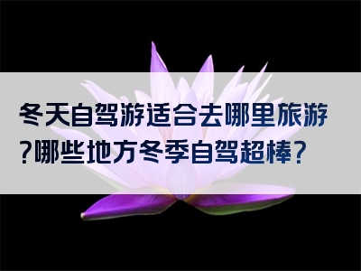 冬天自驾游适合去哪里旅游？哪些地方冬季自驾超棒？