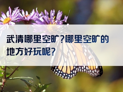 武清哪里空旷？哪里空旷的地方好玩呢？