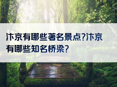 汴京有哪些著名景点？汴京有哪些知名桥梁？