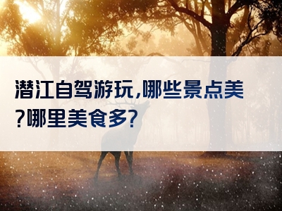 潜江自驾游玩，哪些景点美？哪里美食多？