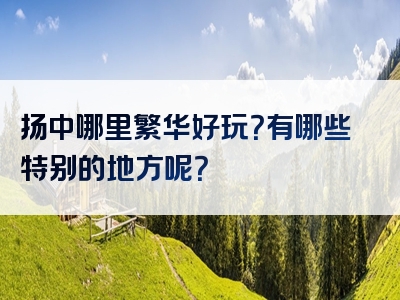 扬中哪里繁华好玩？有哪些特别的地方呢？