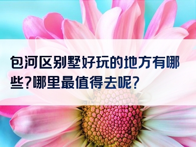 包河区别墅好玩的地方有哪些？哪里最值得去呢？