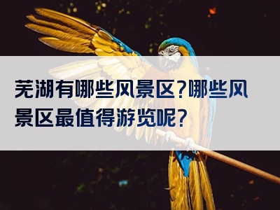 芜湖有哪些风景区？哪些风景区最值得游览呢？