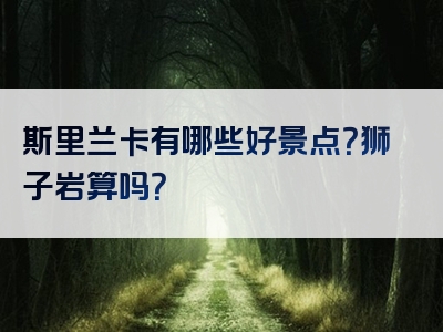 斯里兰卡有哪些好景点？狮子岩算吗？