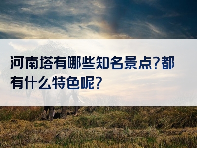 河南塔有哪些知名景点？都有什么特色呢？