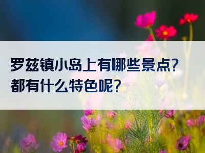 罗兹镇小岛上有哪些景点？都有什么特色呢？