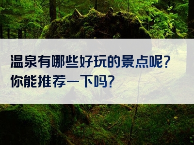 温泉有哪些好玩的景点呢？你能推荐一下吗？