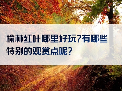 榆林红叶哪里好玩？有哪些特别的观赏点呢？