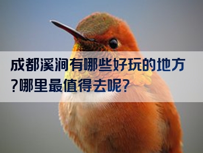 成都溪涧有哪些好玩的地方？哪里最值得去呢？