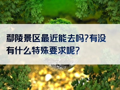 鄢陵景区最近能去吗？有没有什么特殊要求呢？