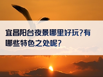 宜昌阳台夜景哪里好玩？有哪些特色之处呢？