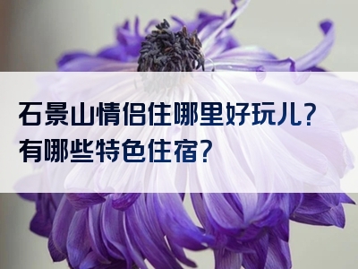 石景山情侣住哪里好玩儿？有哪些特色住宿？