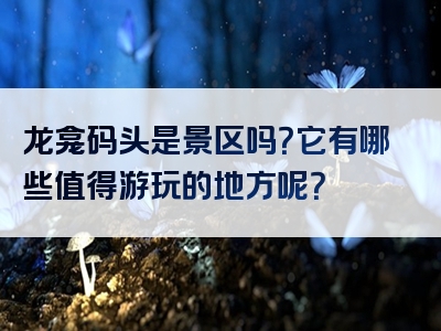 龙龛码头是景区吗？它有哪些值得游玩的地方呢？