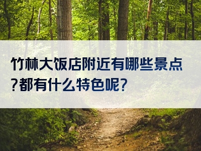 竹林大饭店附近有哪些景点？都有什么特色呢？