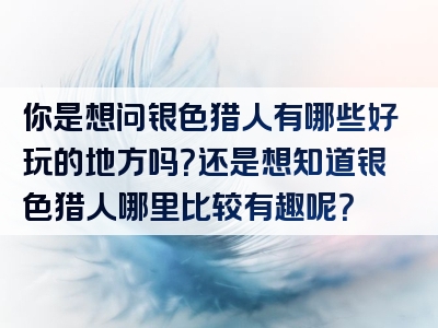 你是想问银色猎人有哪些好玩的地方吗？还是想知道银色猎人哪里比较有趣呢？