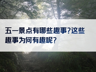 五一景点有哪些趣事？这些趣事为何有趣呢？