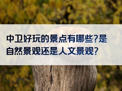 中卫好玩的景点有哪些？是自然景观还是人文景观？