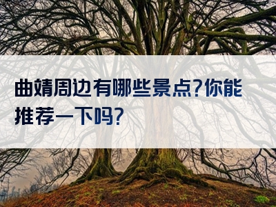 曲靖周边有哪些景点？你能推荐一下吗？