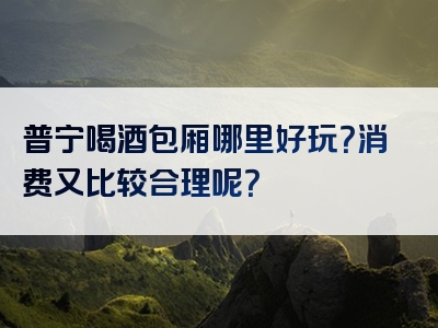 普宁喝酒包厢哪里好玩？消费又比较合理呢？