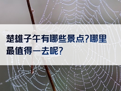 楚雄子午有哪些景点？哪里最值得一去呢？