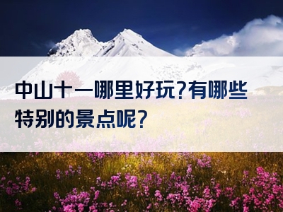 中山十一哪里好玩？有哪些特别的景点呢？