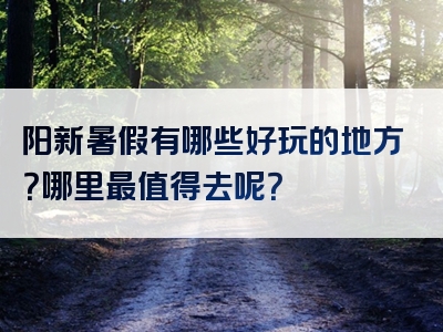 阳新暑假有哪些好玩的地方？哪里最值得去呢？